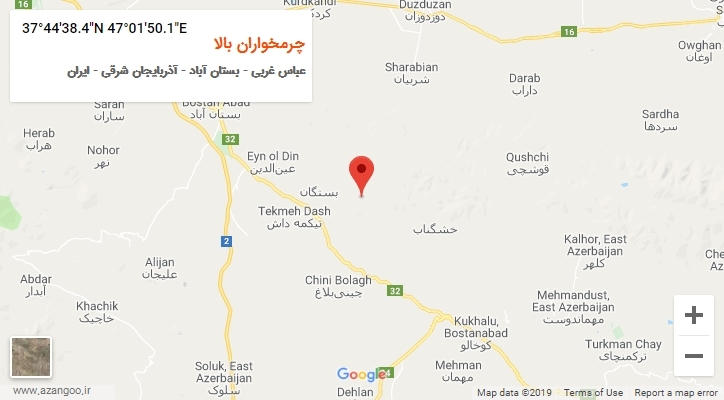 روستای چرمخواران بالا بر روی نقشه