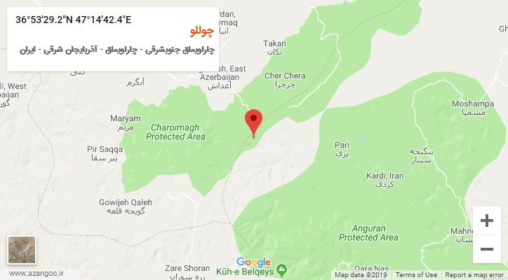 روستای چوللو بر روی نقشه