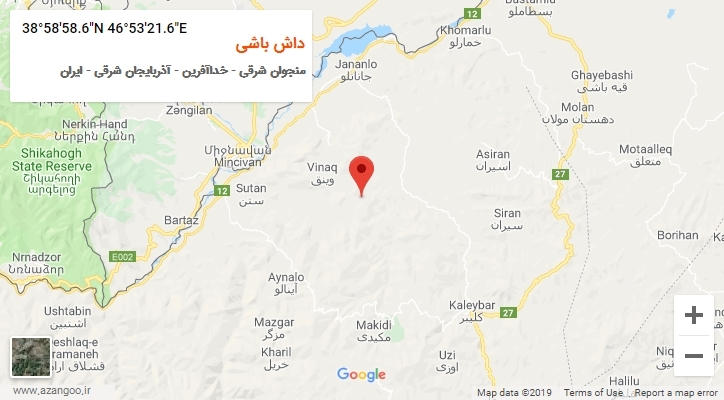 روستای داش باشی بر روی نقشه