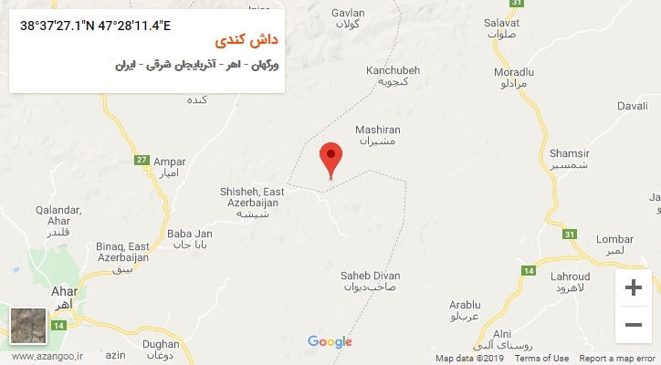 روستای داش کندی بر روی نقشه