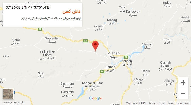 روستای داش کسن بر روی نقشه