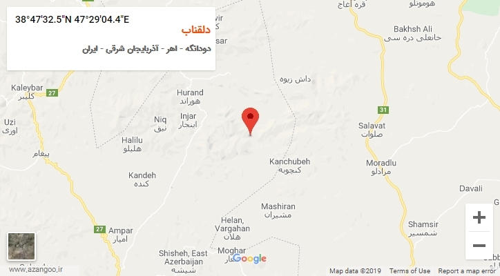 روستای دلقناب بر روی نقشه