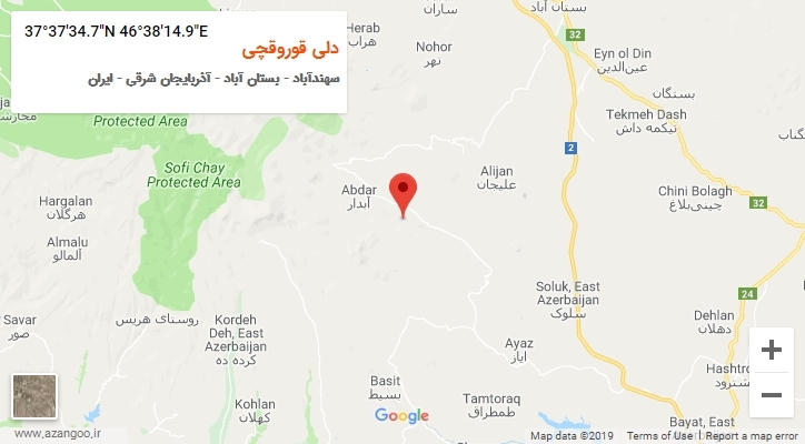 روستای دلی قوروقچی بر روی نقشه