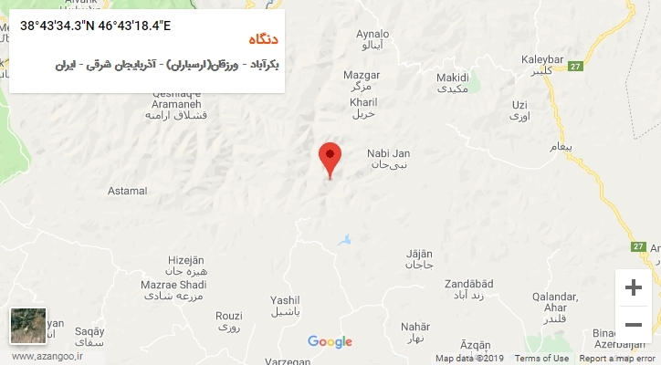 روستای دنگاه بر روی نقشه