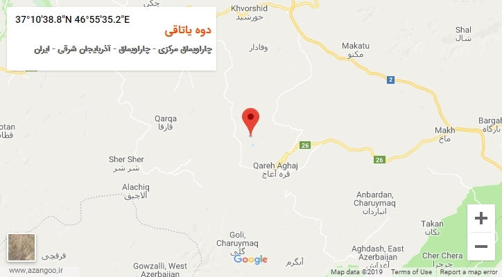 روستای دوه یاتاقی بر روی نقشه