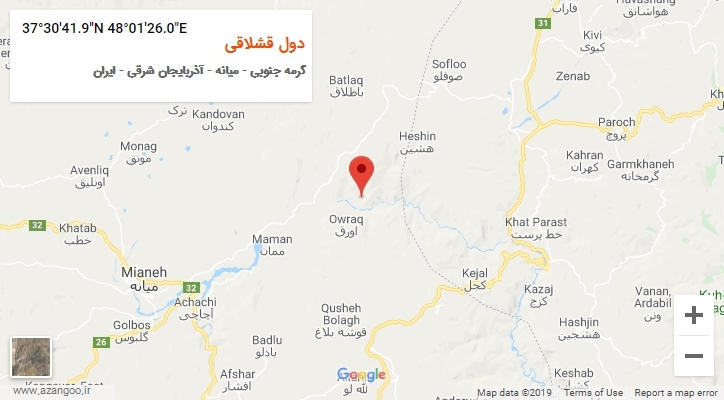 روستای دول قشلاقی بر روی نقشه
