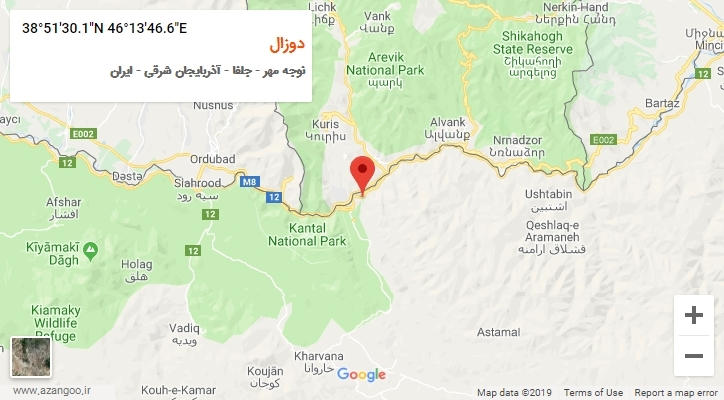 روستای دوزال بر روی نقشه
