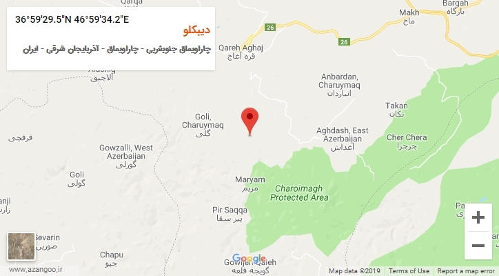 روستای دیبکلو بر روی نقشه
