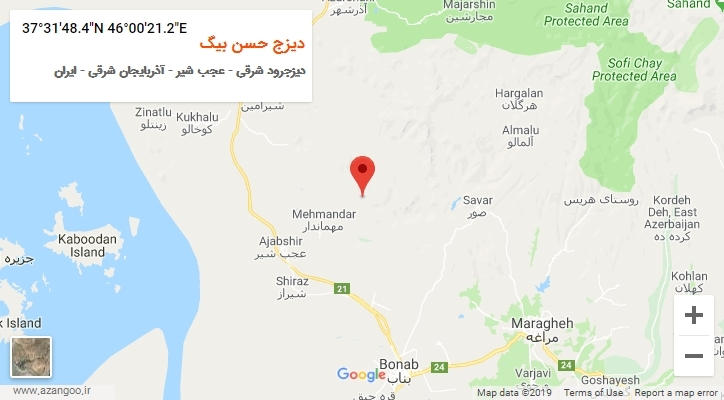 روستای دیزج حسن بیگ بر روی نقشه