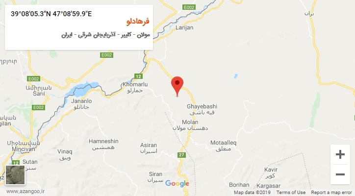 روستای فرهادلو بر روی نقشه