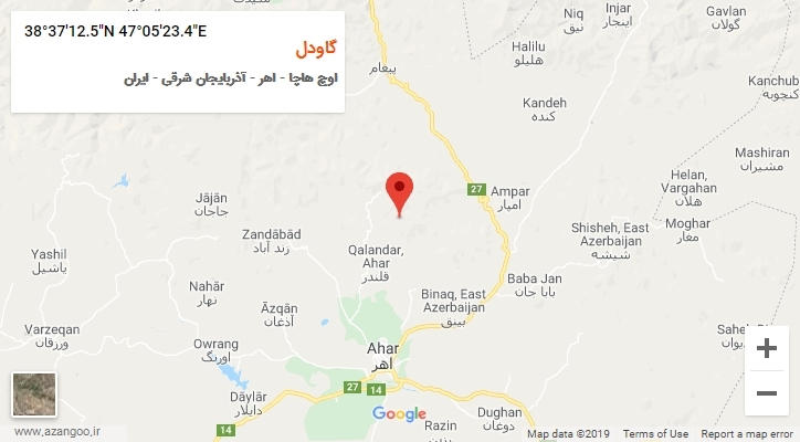 روستای گاودل بر روی نقشه