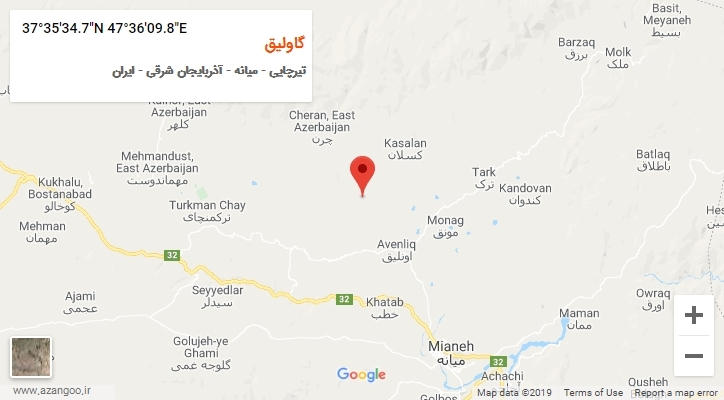 روستای گاولیق بر روی نقشه