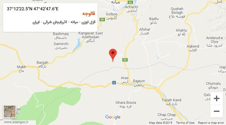 روستای قالوجه بر روی نقشه
