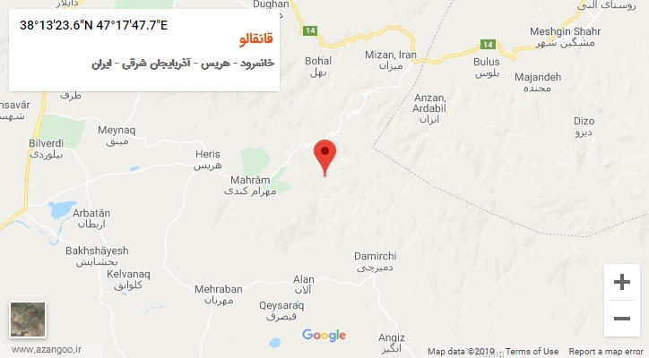روستای قانقالو بر روی نقشه