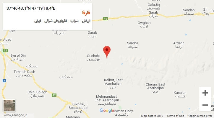 روستای قارقا بر روی نقشه