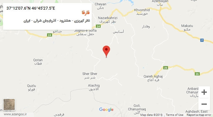 روستای قارقا بر روی نقشه