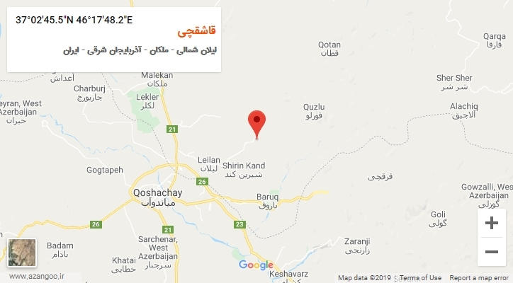 روستای قاشقچی بر روی نقشه