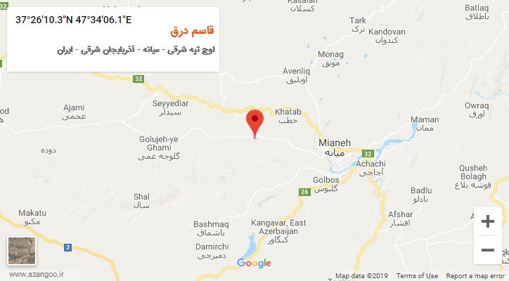 روستای قاسم درق بر روی نقشه