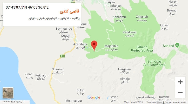 روستای قاضی کندی بر روی نقشه