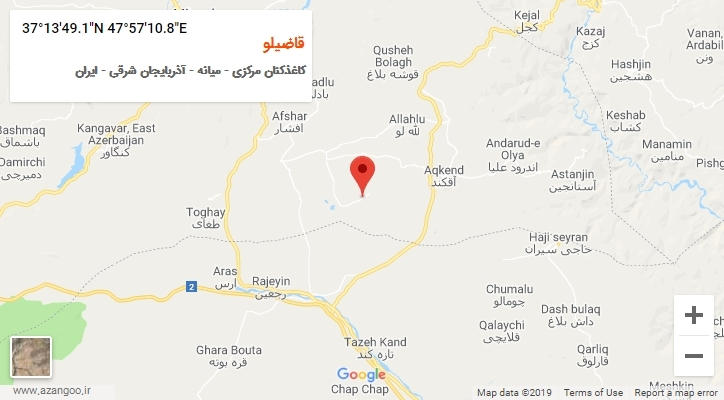 روستای قاضیلو بر روی نقشه