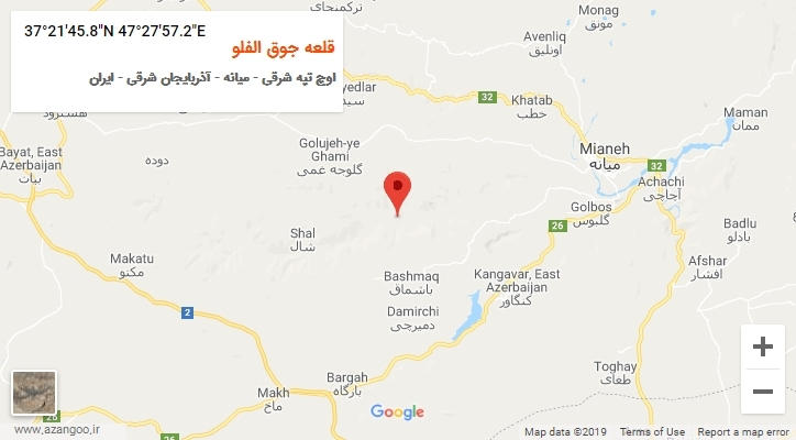 روستای قلعه جوق الفلو بر روی نقشه
