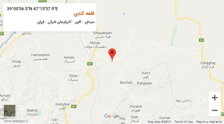 روستای قلعه کندی بر روی نقشه