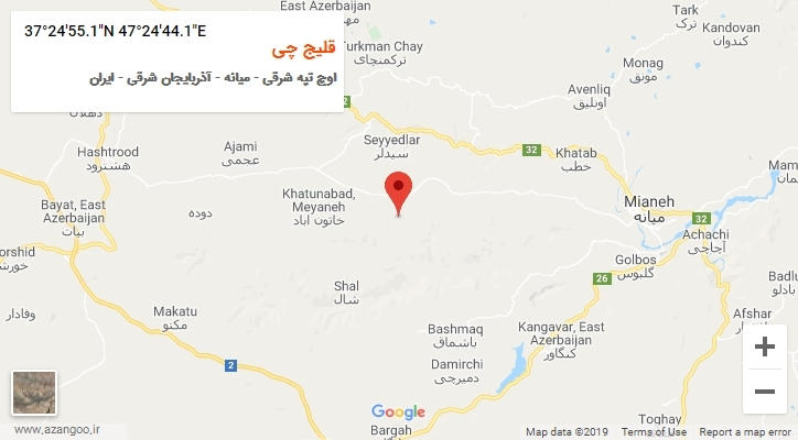 روستای قلیج چی بر روی نقشه