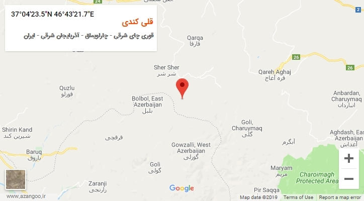 روستای قلی کندی بر روی نقشه