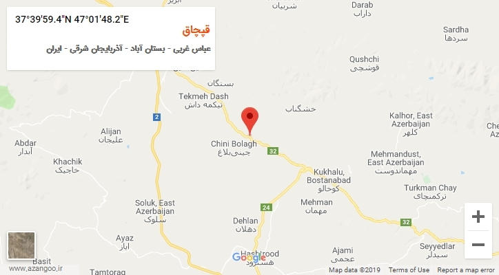 روستای قپچاق بر روی نقشه