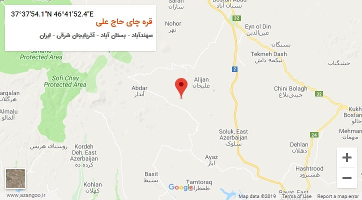 روستای قره چای حاج علی بر روی نقشه