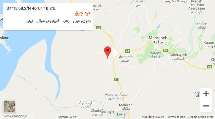 روستای قره چپق بر روی نقشه