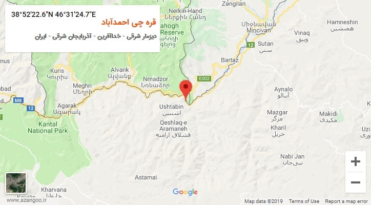 روستای قره چی احمدآباد بر روی نقشه