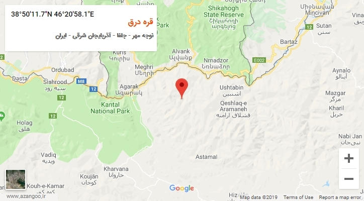 روستای قره درق بر روی نقشه
