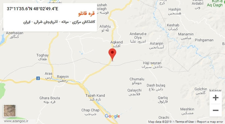 روستای قره قانلو بر روی نقشه