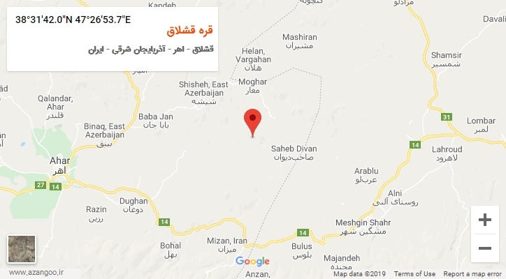 روستای قره قشلاق بر روی نقشه
