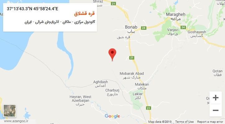 روستای قره قشلاق بر روی نقشه