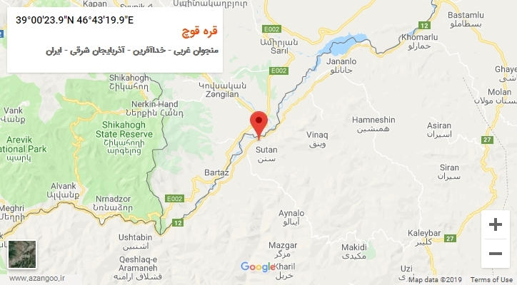 روستای قره قوچ بر روی نقشه