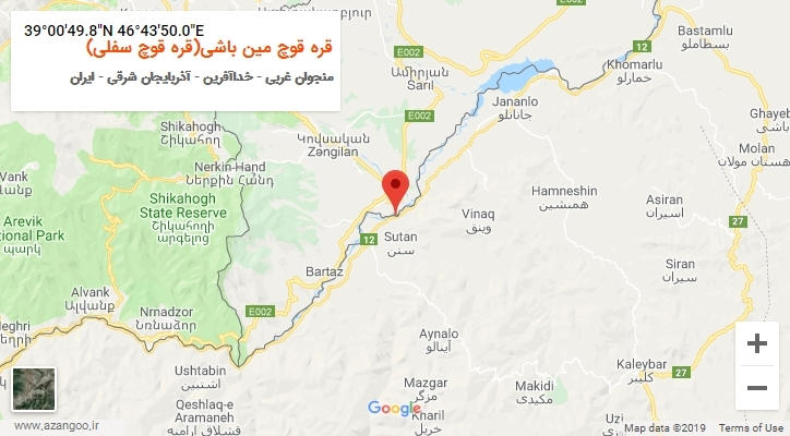 روستای قره قوچ مین باشی(قره قوچ سفلی) بر روی نقشه