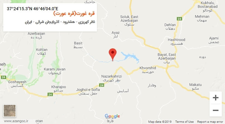 روستای قره غورت(قره عورت) بر روی نقشه