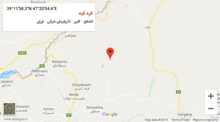 روستای قره قیه بر روی نقشه