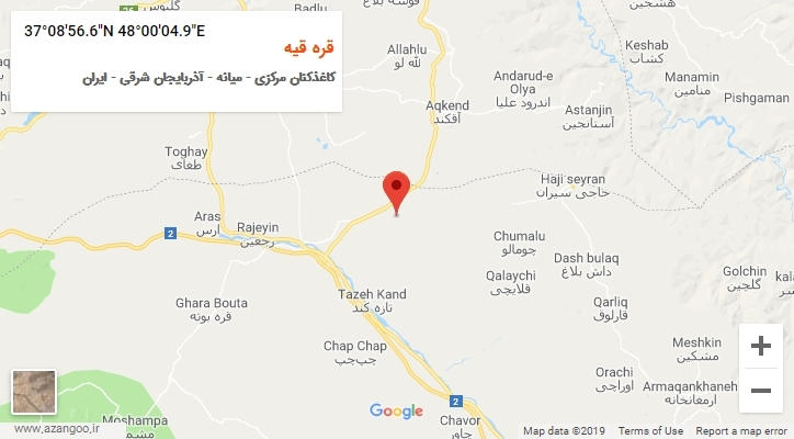 روستای قره قیه بر روی نقشه