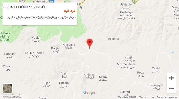 روستای قره قیه بر روی نقشه