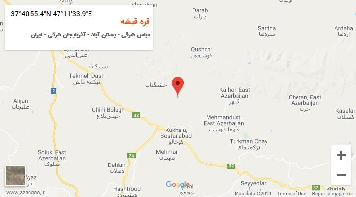 روستای قره قیشه بر روی نقشه
