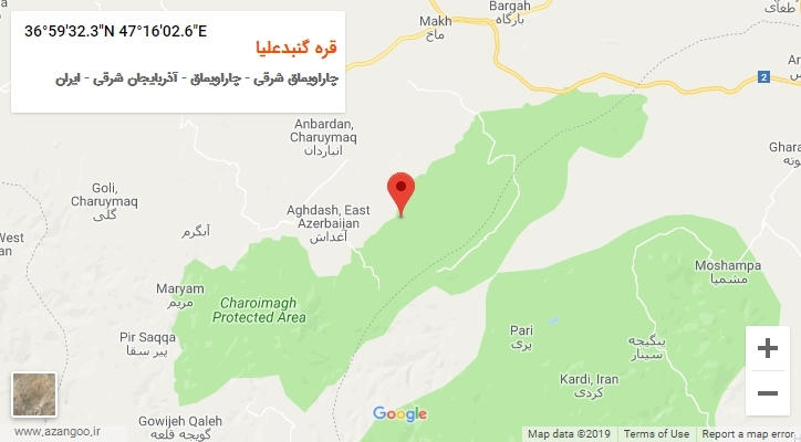 روستای قره گنبدعلیا بر روی نقشه