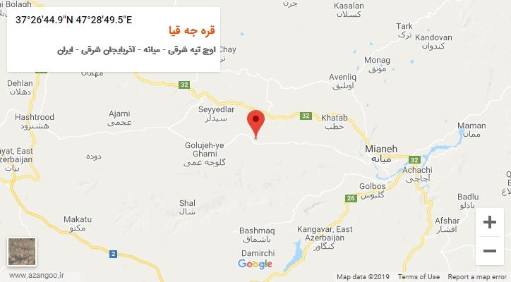 روستای قره جه قیا بر روی نقشه