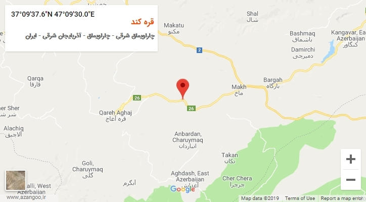 روستای قره کند بر روی نقشه