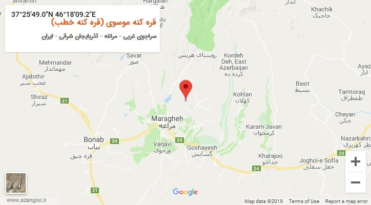 روستای قره کنه موسوی (قره کنه خطب) بر روی نقشه