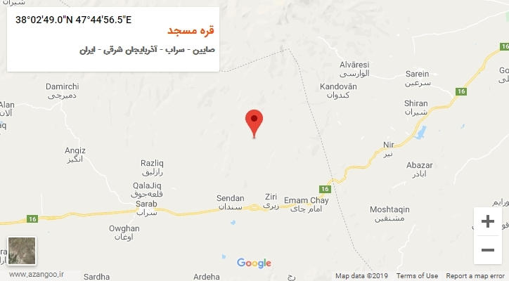 روستای قره مسجد بر روی نقشه