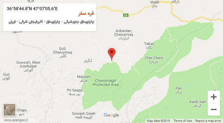 روستای قره سفر بر روی نقشه