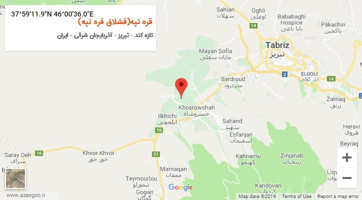 روستای قره تپه(قشلاق قره تپه) بر روی نقشه